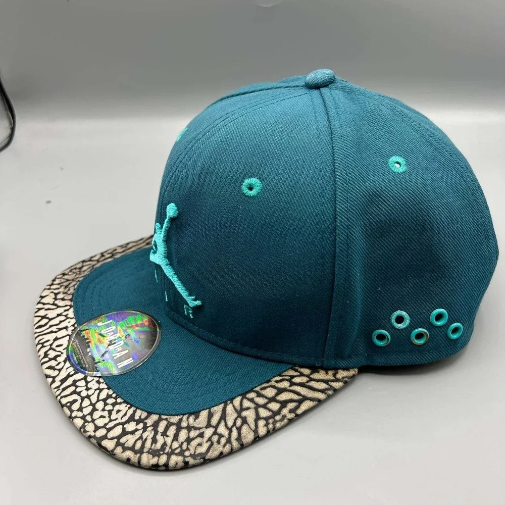 Air Jordan Hat Men‎ Blue Cement Elephant Embroidered Jumpman Strap Back Cap